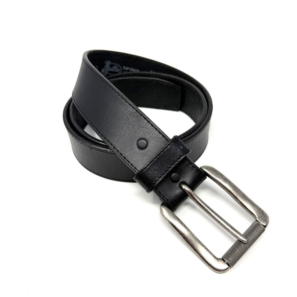 Justin C11743 Bomber Leather Belt Bent‎ Rail Top Grain Black Size 42
